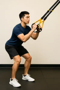 제주체형교정 및 바른자세 습관 유용한 정보 3 TRX 힌지 운동은 엉덩이와 허벅지 근육을 강화하고, 고관절 유연성을 높이며, 허리 통증을 예방하는 데 효과적입니다.